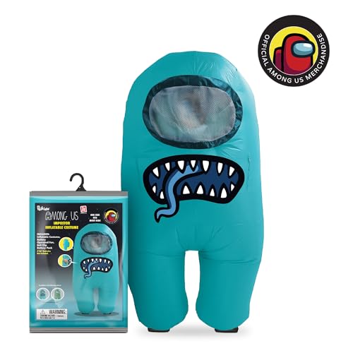 YuMe Official Among Us Toikido Toys Inflatable Kids Halloween Cosplay Costume for Children Impostor - Cyan - Image 2
