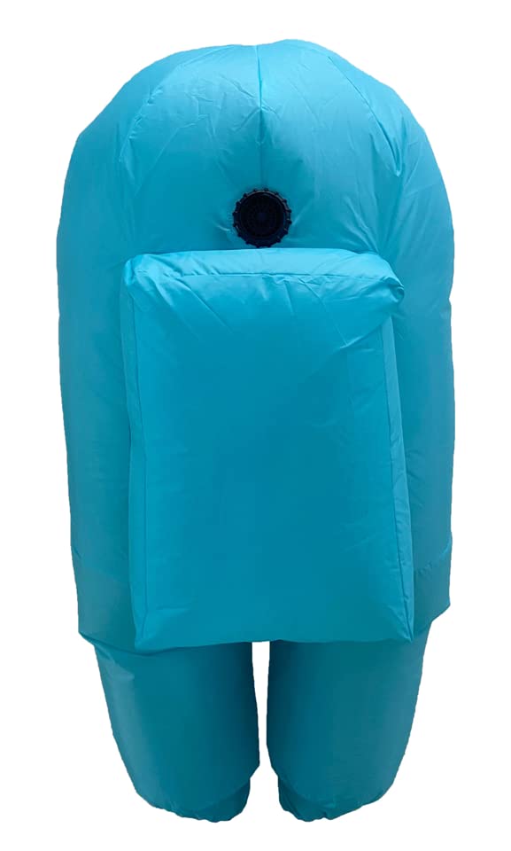 YuMe Official Among Us Toikido Toys Inflatable Kids Halloween Cosplay Costume for Children Impostor - Cyan - Image 5