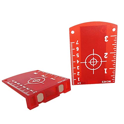 YOTOM Laser Targets, 2 pcs Magnetic Floor Laser Target Card Plate for Red Laser Level - Image 2