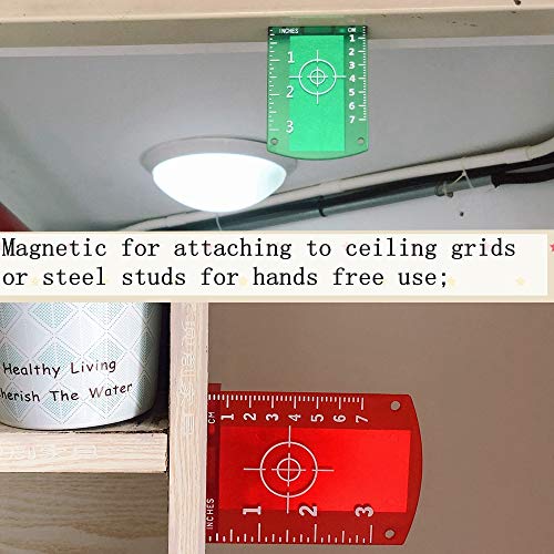 YOTOM Laser Targets, 2 pcs Magnetic Floor Laser Target Card Plate for Red Laser Level - Image 5