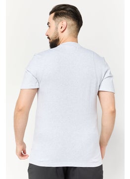 adidas Originals Men Sportswear Fit Short Sleeve Outdoor T Shirt, Heather Grey  - Image 3