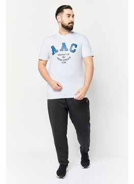 adidas Originals Men Sportswear Fit Short Sleeve Outdoor T Shirt, Heather Grey  - Image 2