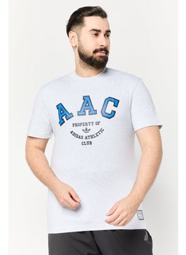 adidas Originals Men Sportswear Fit Short Sleeve Outdoor T Shirt, Heather Grey  - Image 1
