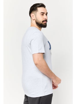 adidas Originals Men Sportswear Fit Short Sleeve Outdoor T Shirt, Heather Grey  - Image 4