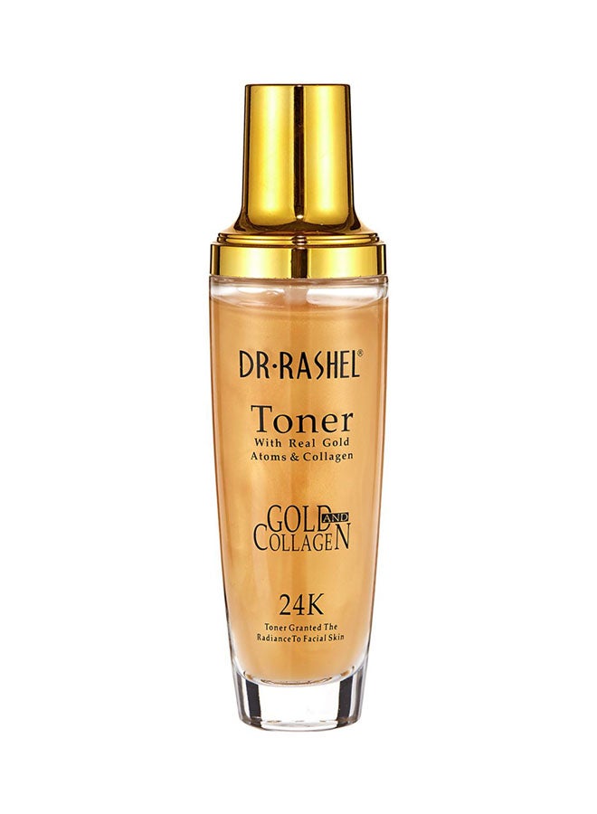 DR. RASHEL 24K Gold And Collagen Moisturizing Skin Toner Gold 120ml - Image 1