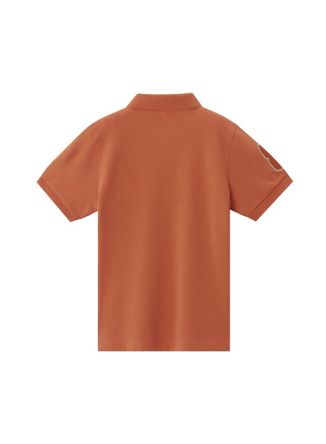 GIORDANO Junior's Orange Lion Polo for Boys - Image 4