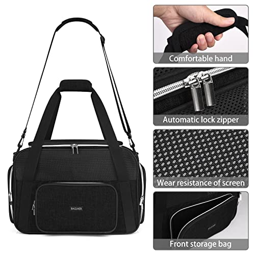 BAGLHER Pet Travel Carrier, Cat Carriers Dog Carrier for Small Medium Cats Dogs Puppies, Airline Approved Small Dog Carrier Soft Sided, Collapsible Puppy Carrier. Black - Image 3