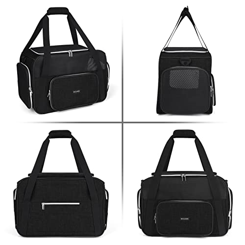 BAGLHER Pet Travel Carrier, Cat Carriers Dog Carrier for Small Medium Cats Dogs Puppies, Airline Approved Small Dog Carrier Soft Sided, Collapsible Puppy Carrier. Black - Image 4