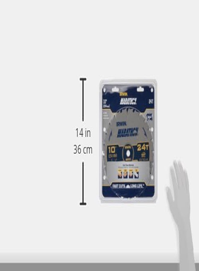 IRWIN Tools MARATHON Carbide Table/Miter Circular Blade, 10-Inch, 24T (14233) - Image 3