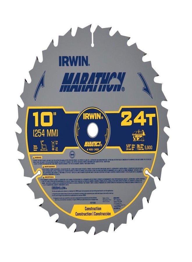IRWIN Tools MARATHON Carbide Table/Miter Circular Blade, 10-Inch, 24T (14233) - Image 1
