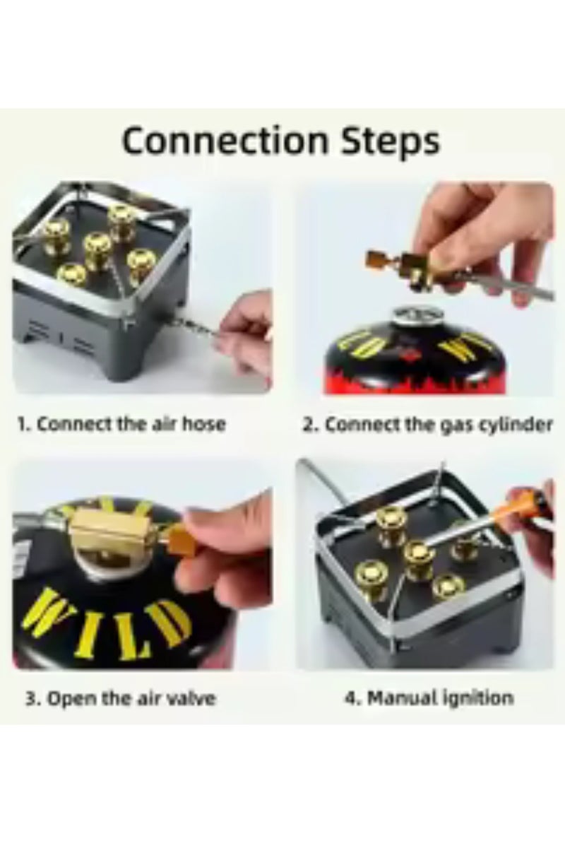 erorex Travel Gas Stove – 5 Flame - Image 5