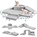 Elftopia Foam Climbing Blocks with Ball Pit Stairs for Toddlers Aged 13 Soft Playset for Indoor Crawling Foam Playground Set for Baby to Active Playing Inside Balls NOT IncludedGrey - Image 3