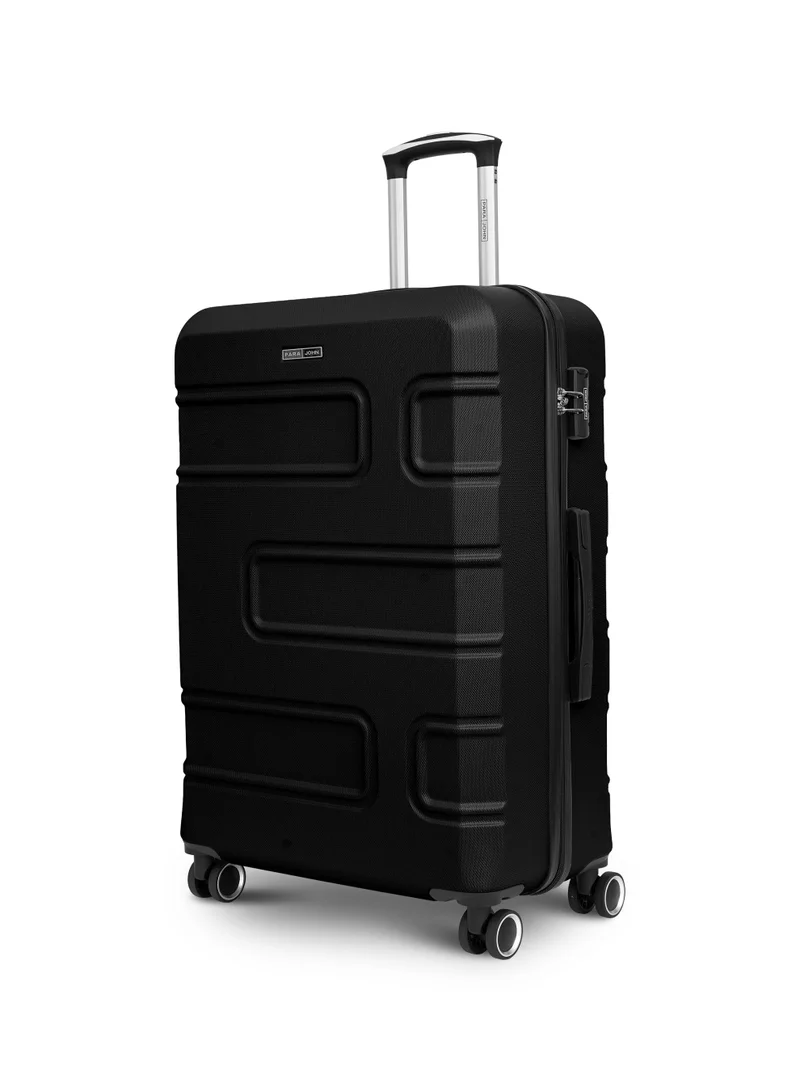بارا جون UrbanShield 28-Inch Check-in Luggage – Lightweight ABS Hard Shell Suitcase with 360° Spinner Wheels & TSA Lock - Black