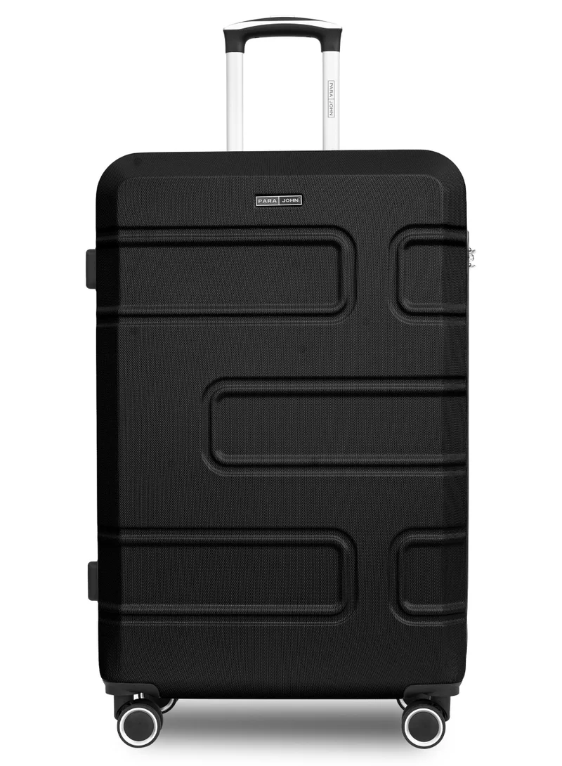 بارا جون UrbanShield 28-Inch Check-in Luggage – Lightweight ABS Hard Shell Suitcase with 360° Spinner Wheels & TSA Lock - Black