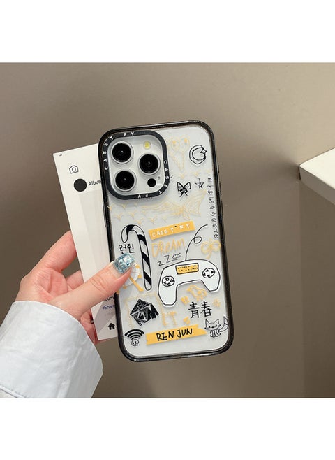 High Edition NCT DREAM Member Graffiti Applicable For Apple For Iphone15ProMax Phone Case 14/13 Protective Case-Color:NCT DREAM Member (RENJUN) Graffiti [high Version] Grid Black Frame Hard Shell-Applicable Model:For Iphone13Pro