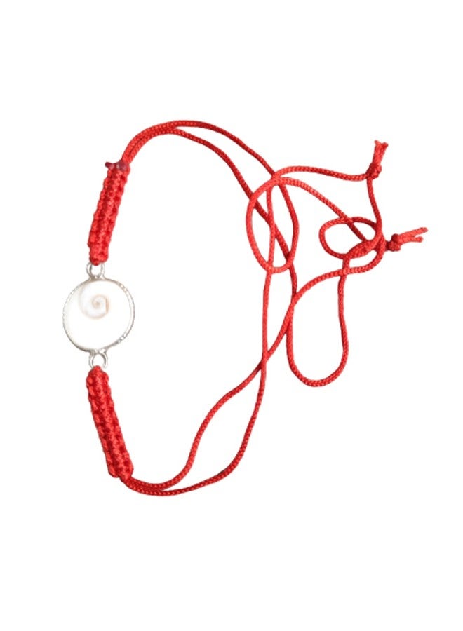 Maitri Export Gomtichakra Designer Rakhi|Semi Precious Stone Rakhi for Bhai,Exclusive Rakhi for Brother!Agate stone Pearl Rakhi for Brother, (Gomtichakra) - Image 1
