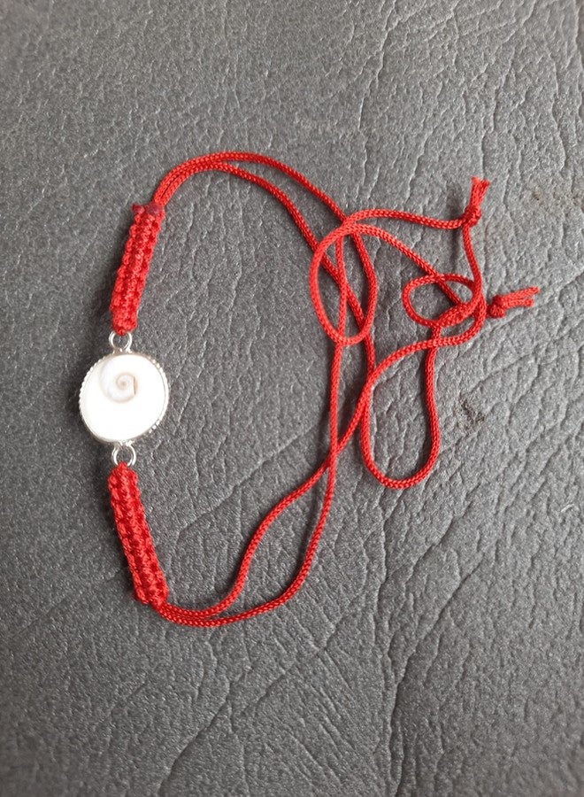 Maitri Export Gomtichakra Designer Rakhi|Semi Precious Stone Rakhi for Bhai,Exclusive Rakhi for Brother!Agate stone Pearl Rakhi for Brother, (Gomtichakra) - Image 2