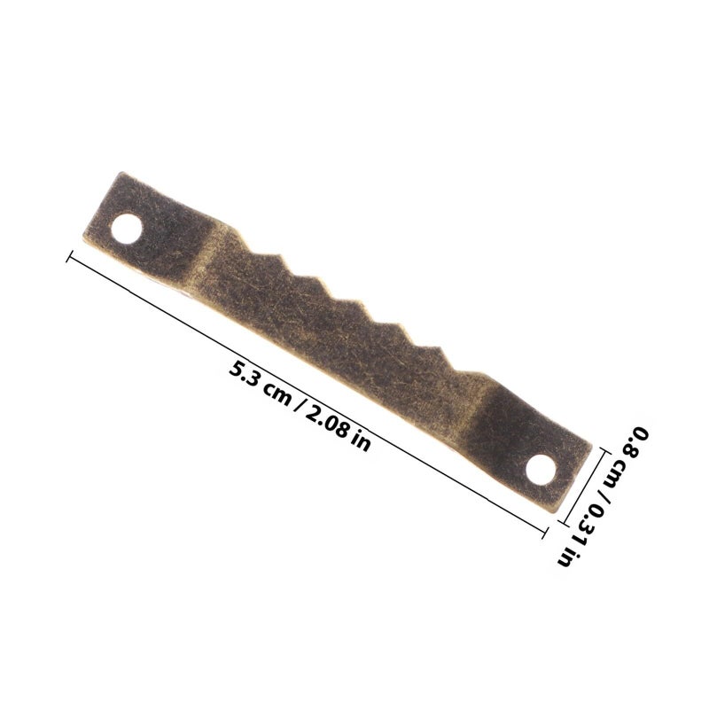 100 Serrated Picture Hanger Hooks Antique Bronze Screws For Wall Canvas Frame Mounting - Image 3
