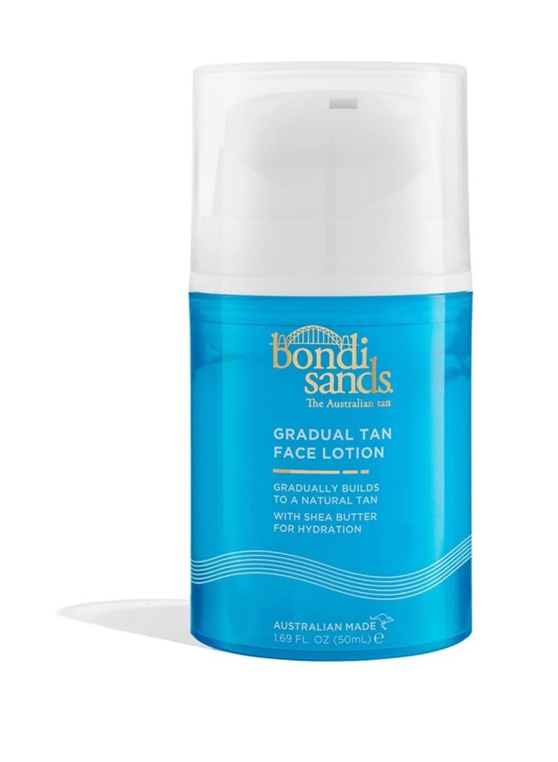 BONDI SANDS Gradual Tanning Face Lotion 50mL Gradual Tan Suitable for Sensitive Skin Vegan Cruelty Free 50ml 1 69 FL Oz - Image 1