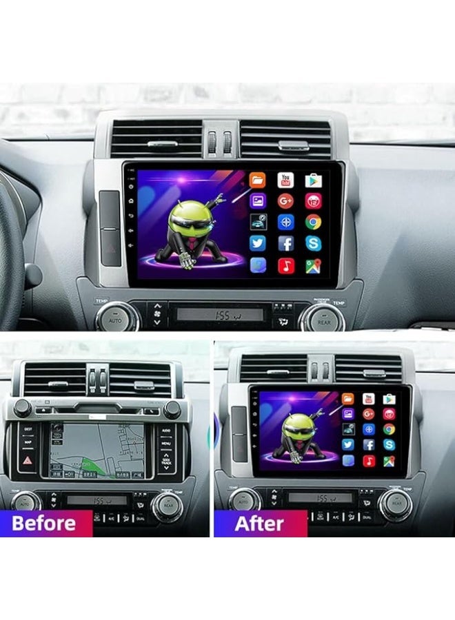 9-Inch Android Touch Screen Car Radio with Frame for Toyota Land Cruiser Prado (2010 - 2013) | Wireless Apple CarPlay & Android Auto - Image 3