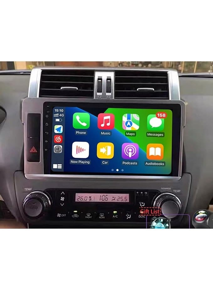 9-Inch Android Touch Screen Car Radio with Frame for Toyota Land Cruiser Prado (2010 - 2013) | Wireless Apple CarPlay & Android Auto - Image 1