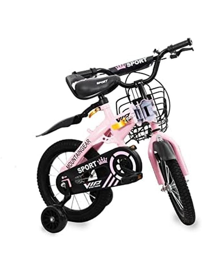 ماونتن جير دراجة أطفال قابلة للطي مع أدوات فرامل يدوية ومقعد حامل وسلة جريلز وردي 14 بوصة Mgfb04 - Image 3