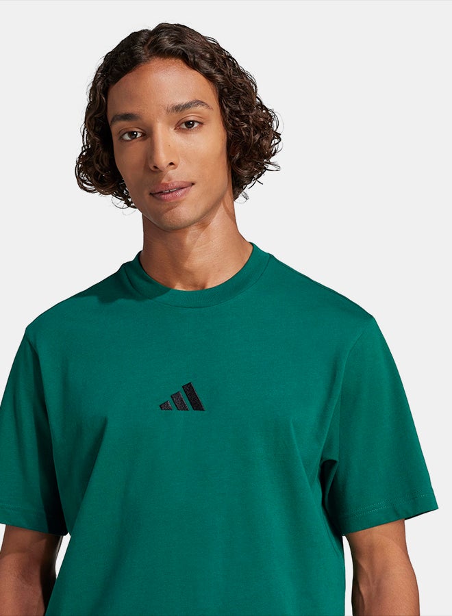 Adidas Essentials Small Logo Single Jersey T-Shirt - Image 4