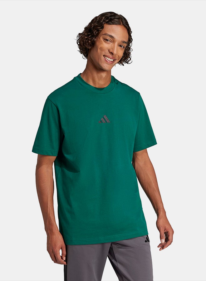 Adidas Essentials Small Logo Single Jersey T-Shirt - Image 3