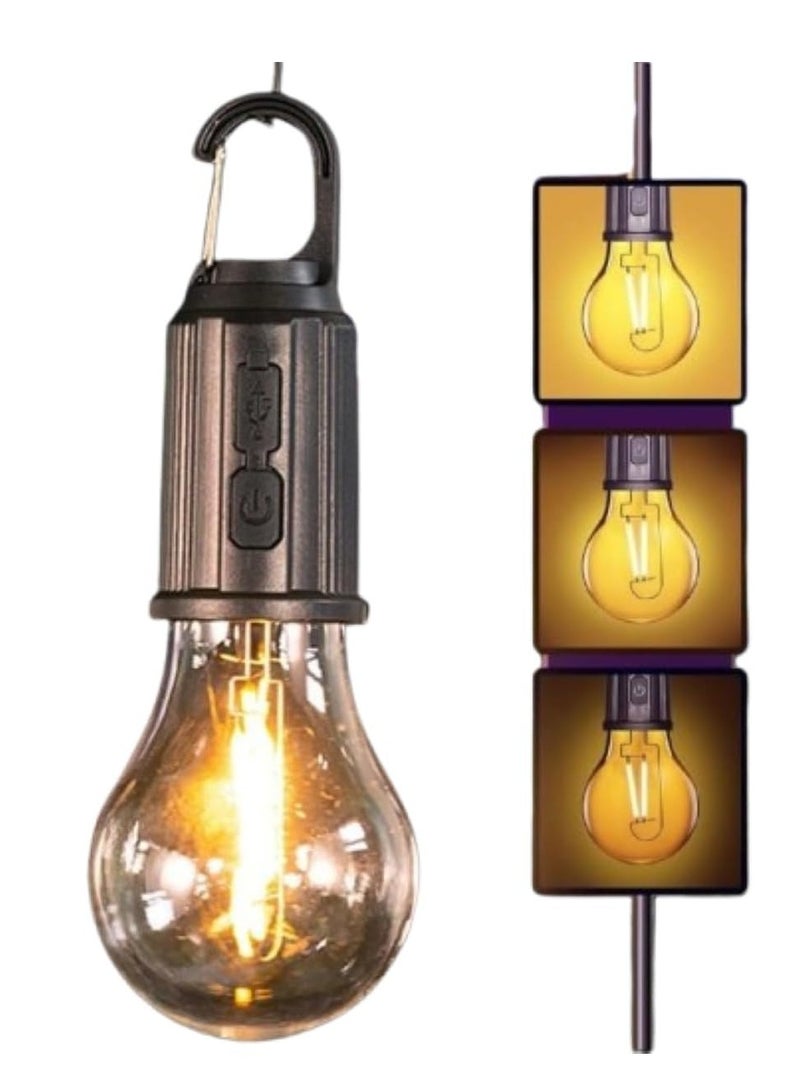 مصباح تخييم LED  قابل لإعادة الشحن بثلاثة أوضاع إضاءة مقاوم للماء ومثالي للطوارئ والأنشطة الخارجية مثل التخييم والقراءة وإصلاح السيارات - Image 1