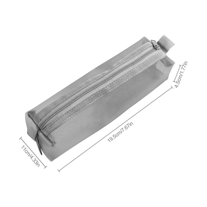 Luckious Transparent Gauze Pen Bag, Grey, Children's Luggage - Image 2