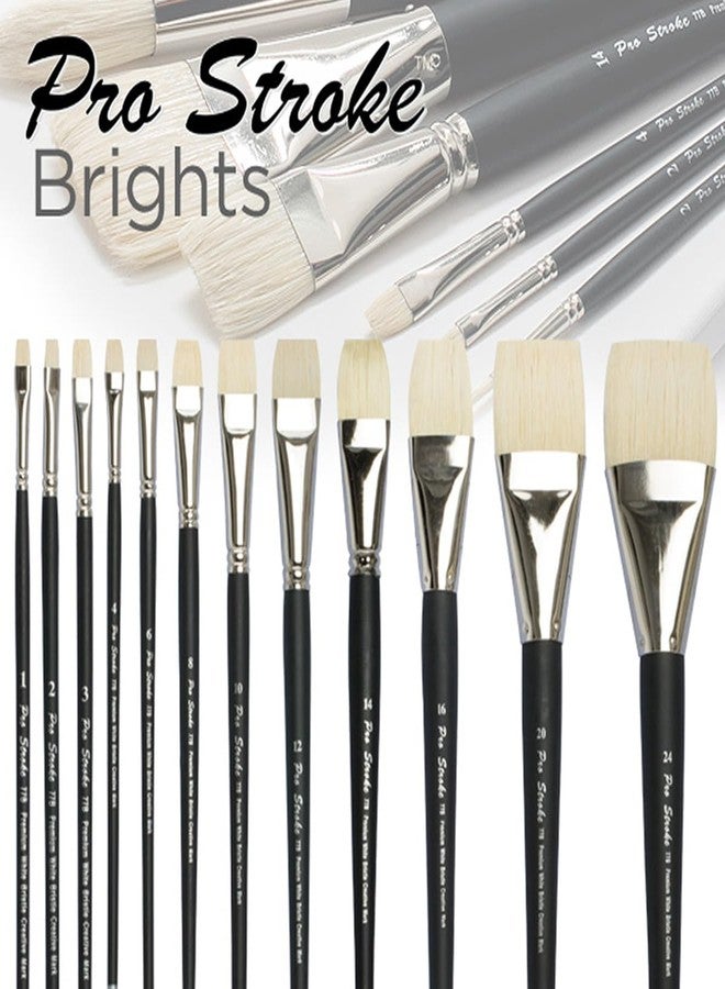 cezanne Creative Mark Pro Stroke Premium White Chungking Hog Bristle Artist Paint Brush - Bright # 6 - Natural Bristle Brush w/Great Control Suitable for Oils, Watercolors, Acrylics, Alkyds, Caseins - Image 4