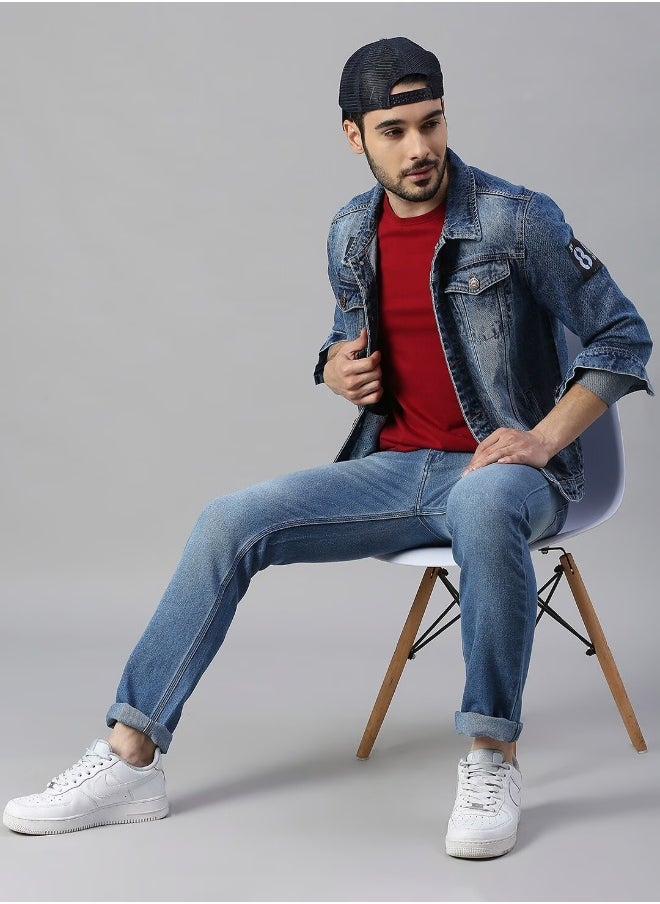 HIGH STAR Men Blue Denim Jacket  - Image 2