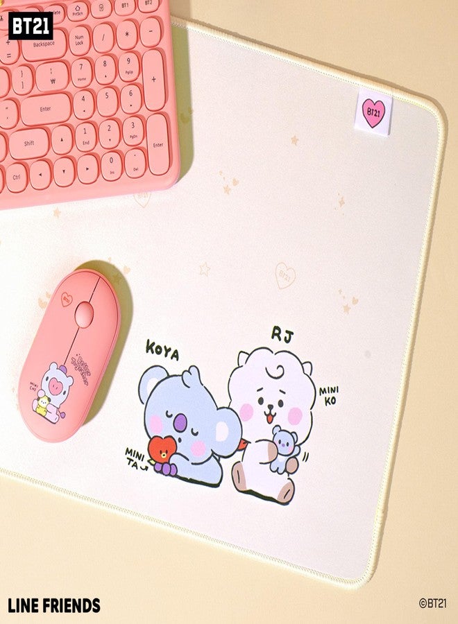 Hamee BT21 My Little Buddy Series Desk Mat [Laptop Computer Gaming Mouse Mat] [Large Office Accessories] [Cute Non-Slip Rubber Base Mouse Pad] [Desk Pad] Cooky CHIMMY SHOOKY MANG, 12" x 30" - Image 3