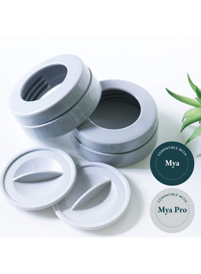 Ameda Mya Breast Pump Replacement Locking Rings & Caps, Bottle Caps, Breastfeeding Equipment & Accessories (2 Count) - Image 2