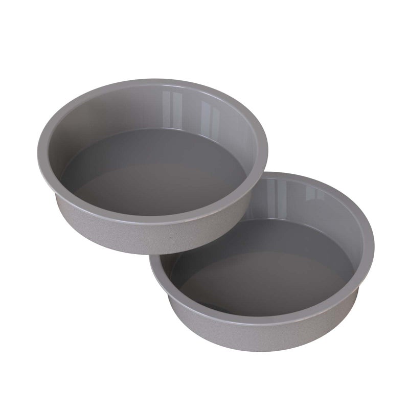 KEYFIVE Silicone 7 inch Cake Pan Round 2Pcs 7 Air Fryer Baking Pan 7in Silicone Molds for Baking Banana Cakes Mousses