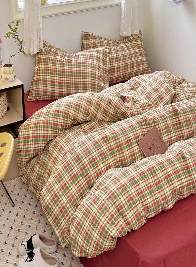 BuLuTu Muslin Duvet Cover Twin, Striped Pattern Duvet Cover Set Linen Like Gauze Cotton Quilt Cover with 2 Pillowcases, Soft Breathable Kids Bedding Set,Zipper & 8 Corner Ties - Image 2