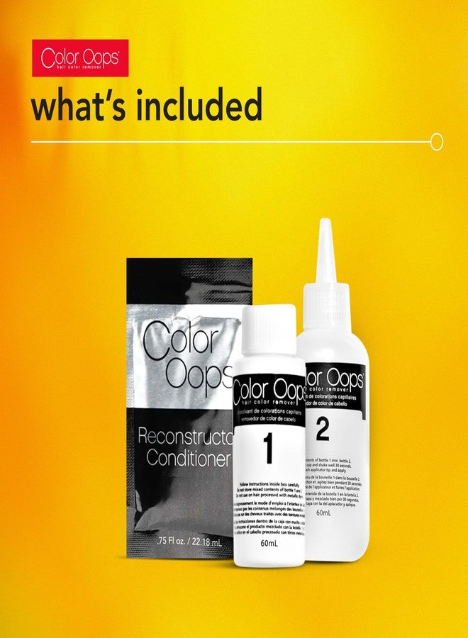 كولور أوبس مجموعة مزيل لون الشعر Color Oops Extra Conditioning وبلسم إعادة بناء الشعر، يزيل صبغة الشعر في 20 دقيقة، يزيل الصبغة الدائمة وشبه الدائمة بأمان - Image 2