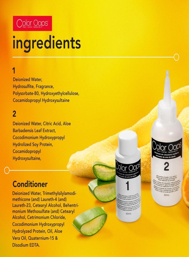 كولور أوبس مجموعة مزيل لون الشعر Color Oops Extra Conditioning وبلسم إعادة بناء الشعر، يزيل صبغة الشعر في 20 دقيقة، يزيل الصبغة الدائمة وشبه الدائمة بأمان - Image 3