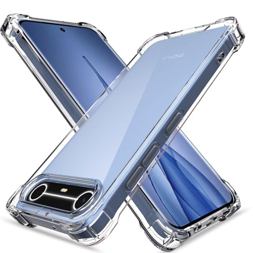 Pikkme Back Cover for Tecno Pova Slim 5G PC + TPU Clear Transparent Raised Edges Shockproof Protective Phone Bumper Case(Transparent) - Image 1