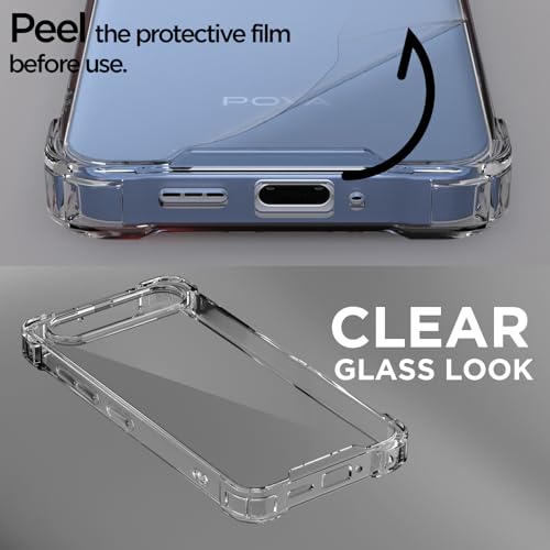 Pikkme Back Cover for Tecno Pova Slim 5G PC + TPU Clear Transparent Raised Edges Shockproof Protective Phone Bumper Case(Transparent) - Image 3