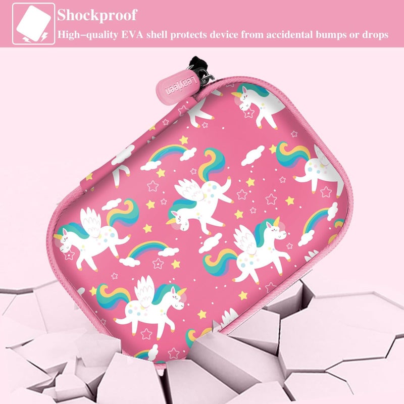 Leayjeen Kids Camera Case Compatible with Goopow/Mgaolo/CIMELR/Seckton/OZMI/Dylanto Kids Camera Toys and Children Digital Video Camera,Best Christmas and Birthday Gifts-Pink Unicorn(Case Only) - Image 5