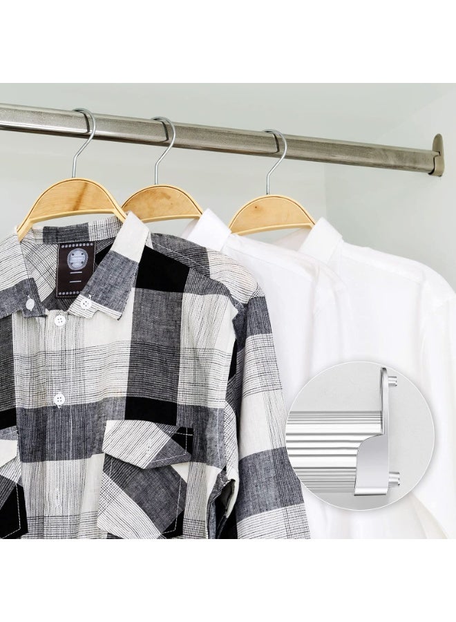 كيلا 6 قطع من قضبان تعليق خزانة الملابس البيضاوية من، تركيبات عمود خزانة الملابس، حامل قضيب خزانة الملابس، حامل لخزانة الملابس، ستارة دش، خزانة ملابس، خزانة ملابس، لمسة نهائية من الكروم المصقول - Image 5