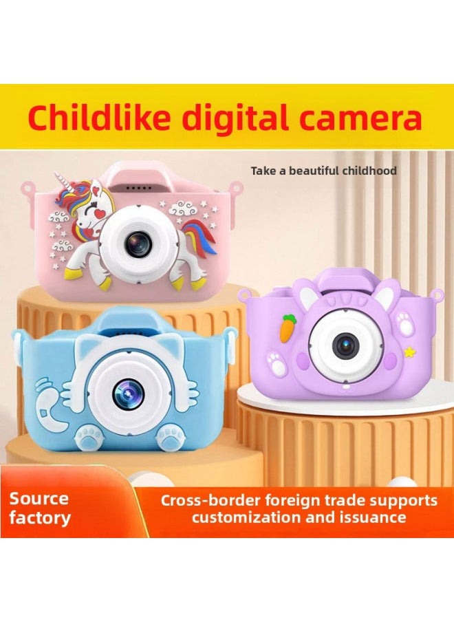 Generic Children's Camera Can Take Pictures HD X5s Children's Toy Mini SLR Camera-Body Color:Tyrannosaurus Rex [pink] - Hd Dual Camera + (64g Card + Card Reader)  - Image 3