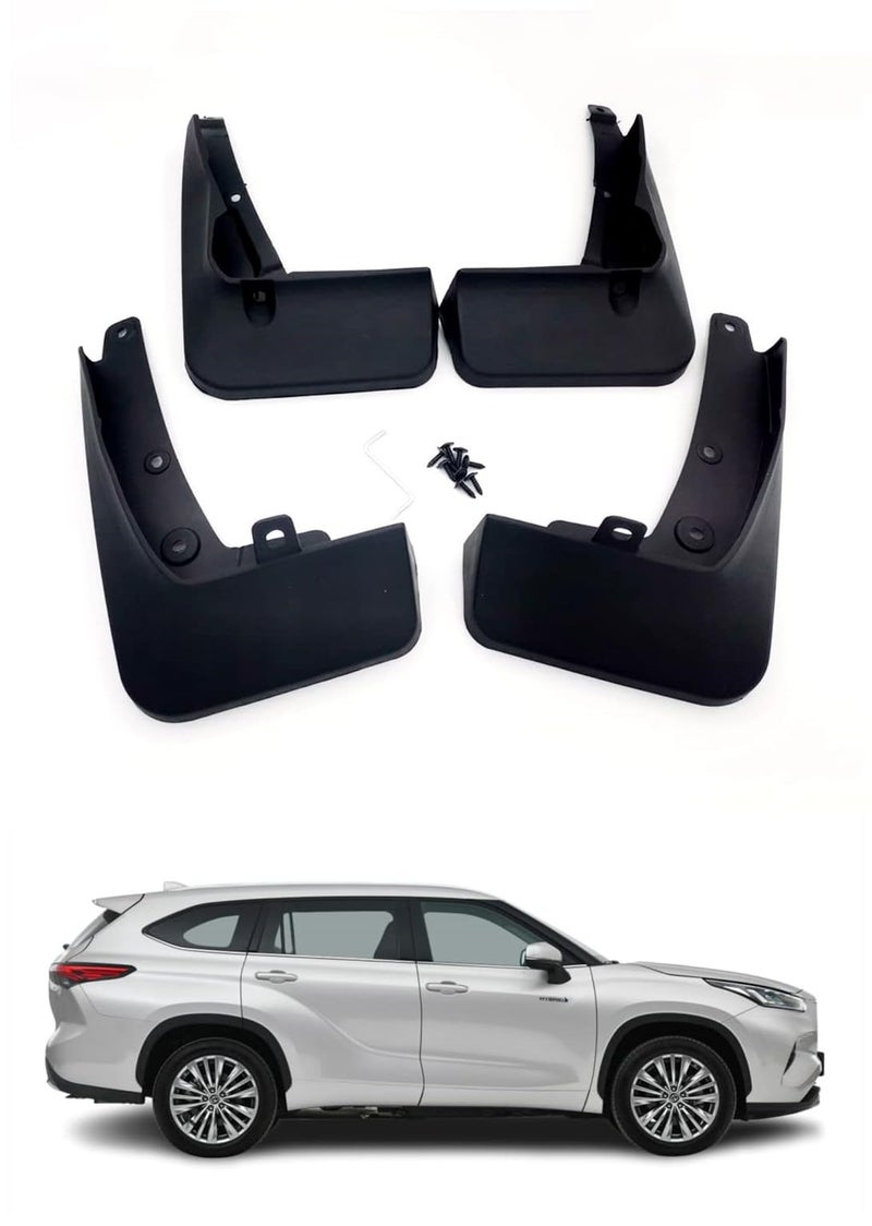 WGGDRAQQ 4pcs Mud Flaps Splash Guards for Toyota Highlander 2020 2021 2022 2023 2024 Front Rear Mud Guards Auto Car Accessories - Image 1