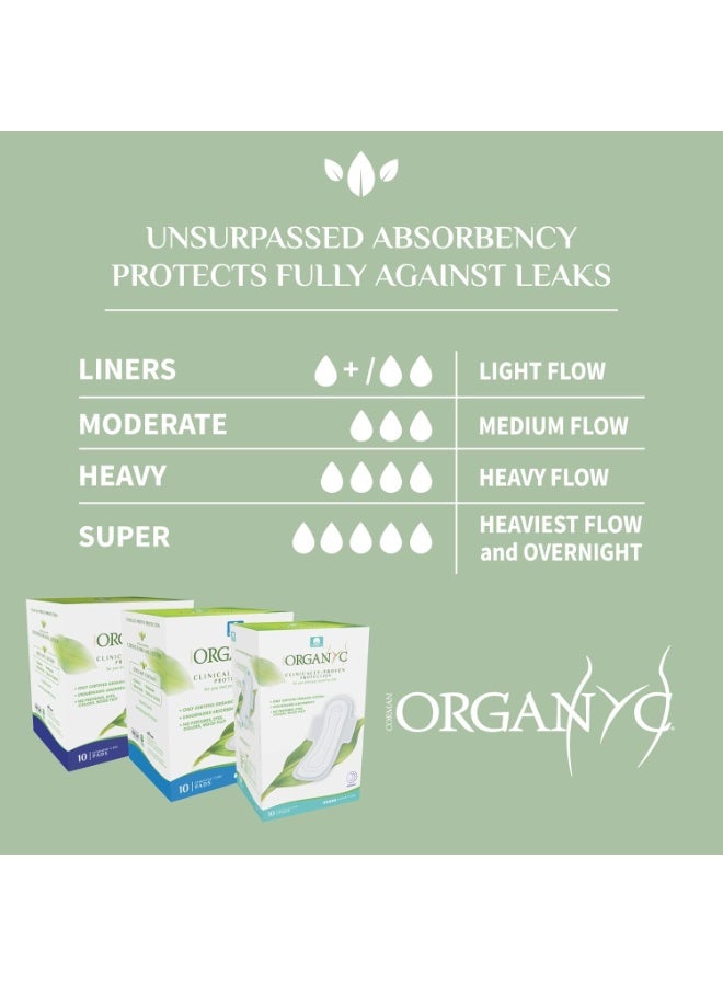 ORGANYC Sanitary Towels With Wings 100% Certified Organic Cotton - 4 Packs Of 10 Towels (Total: 40 Units) - Image 3