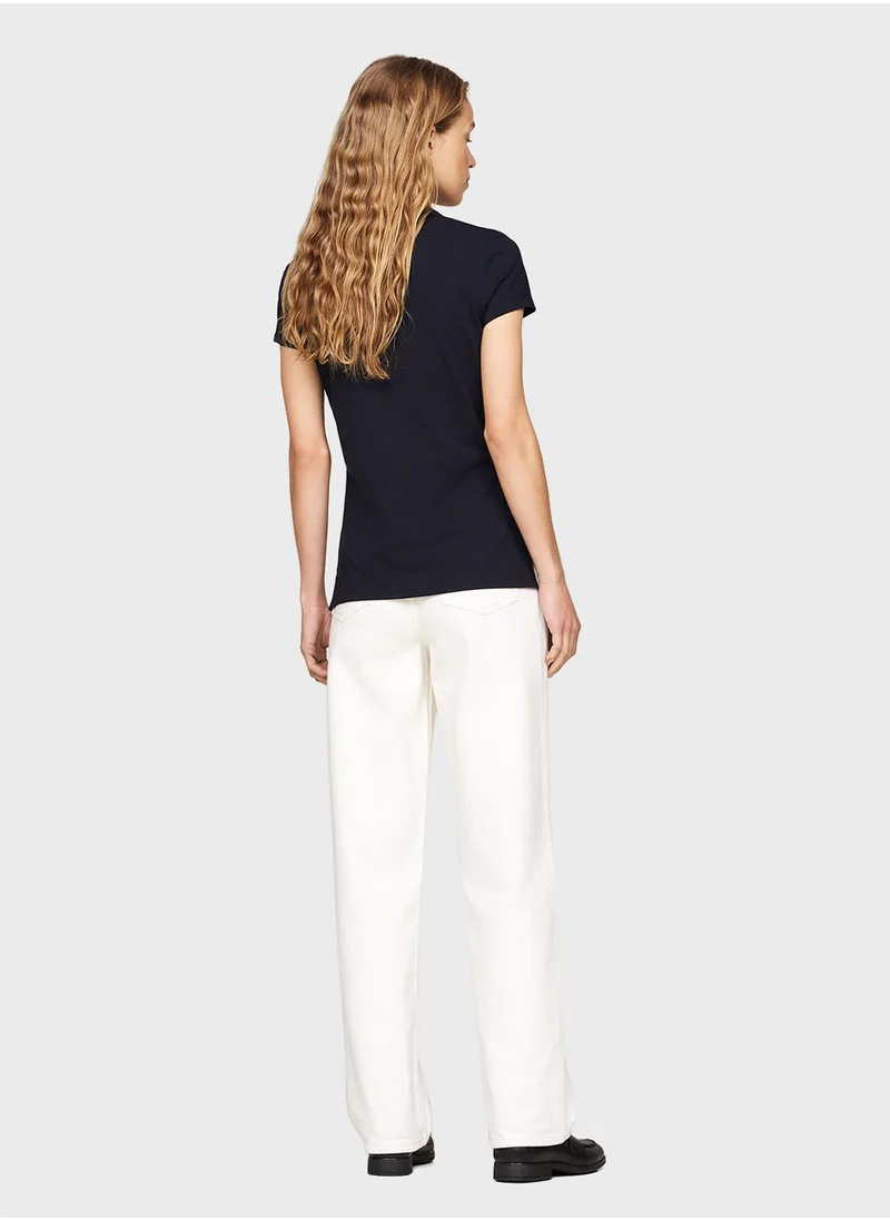 TOMMY HILFIGER Logo Polo Neck T-Shirt