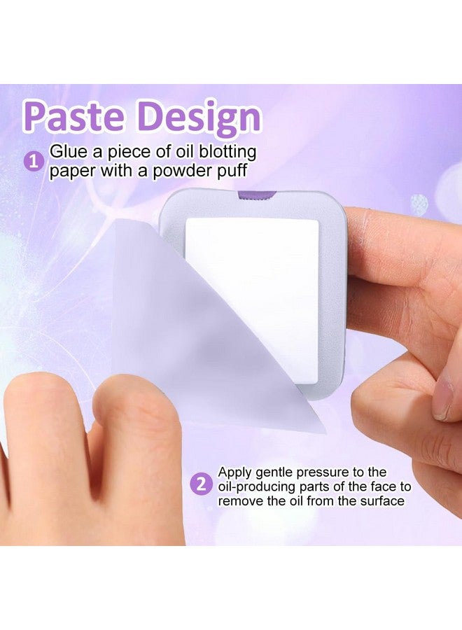 maycreate ® 200Pcs Blotting Paper For Oily Face, Lavender Oil Absorbing Sheets For Face, Natural Oil Absorbing Paper For Face, Travel Compact Face Wipes For Oily Skin, With Mirror & Puff For Men Women - Image 5