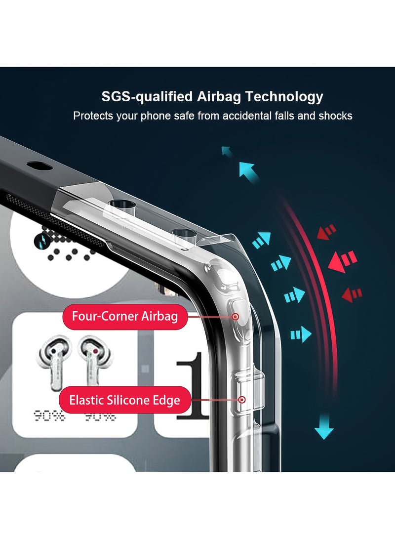 جراب Nothing Phone 3a، غطاء خلفي لحماية عدسة الكاميرا، جراب ممتص للصدمات من TPU+PC، مقاوم للاصفرار وحماية نحيفة ملائمة - Image 5