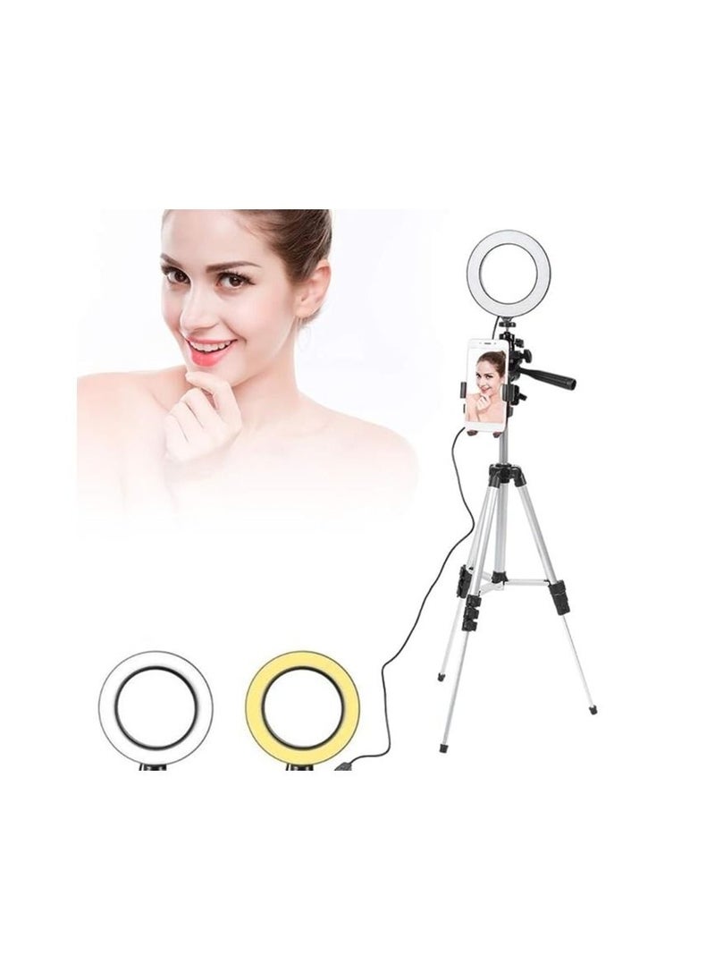 Generic - Selfie Ring Light,Dimmable LED Ring Light with Adjustable Tripod Stand and Phone Holder,three Light Modes and Brightness Level for Live Stream,Makeup,YouTube,Photography - Image 1