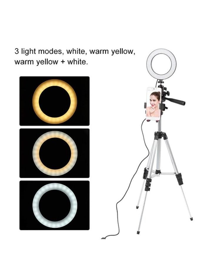 Generic - Selfie Ring Light,Dimmable LED Ring Light with Adjustable Tripod Stand and Phone Holder,three Light Modes and Brightness Level for Live Stream,Makeup,YouTube,Photography - Image 1